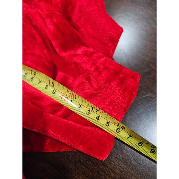Vintage Girls Red Christmas Dress Lot Holiday Velvet Embroidered Size 2T - Picture 10 of 10